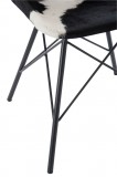 CHAIR GOAT SKIN BLACK WHITE45X42X78 7KG 390EURO - CHAIRS, STOOLS